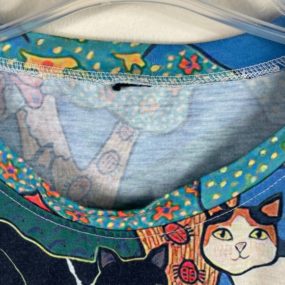 Cats T-Shirt Size L Maria Alpert print. - Picture 3 of 8